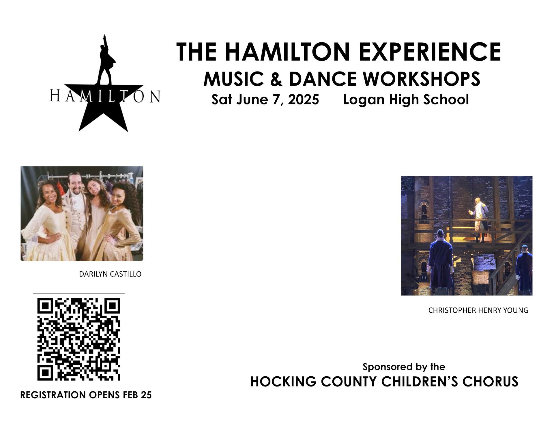 HAMILTON EXPERIENCE Workshop flyer